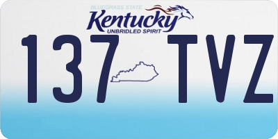 KY license plate 137TVZ