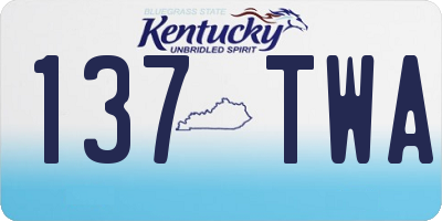 KY license plate 137TWA