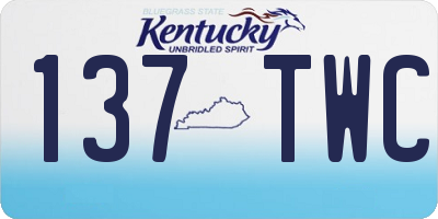 KY license plate 137TWC