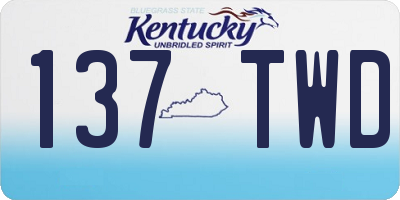KY license plate 137TWD
