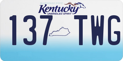 KY license plate 137TWG
