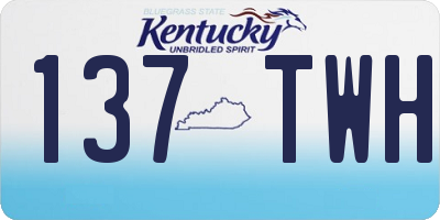 KY license plate 137TWH