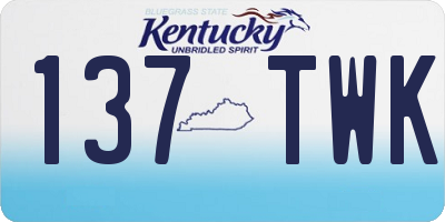 KY license plate 137TWK