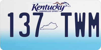 KY license plate 137TWM