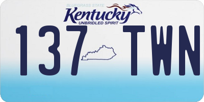 KY license plate 137TWN