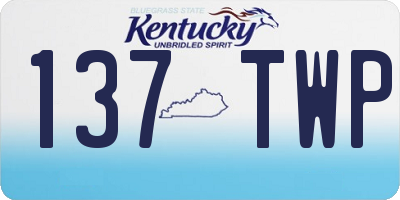 KY license plate 137TWP