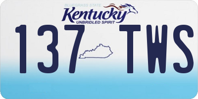 KY license plate 137TWS