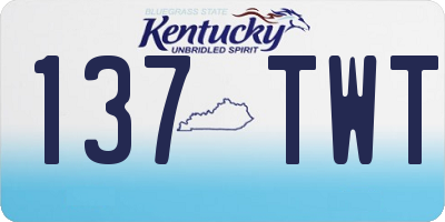 KY license plate 137TWT