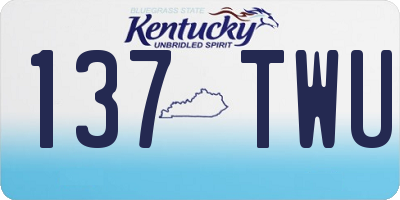KY license plate 137TWU