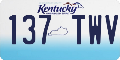KY license plate 137TWV
