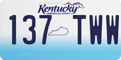 KY license plate 137TWW