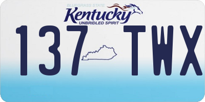 KY license plate 137TWX