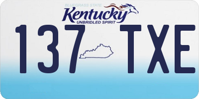 KY license plate 137TXE
