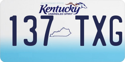 KY license plate 137TXG