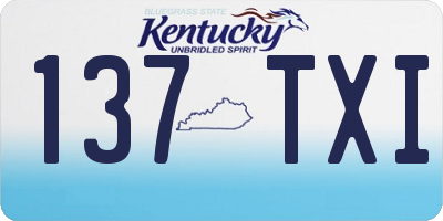 KY license plate 137TXI