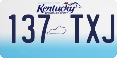 KY license plate 137TXJ