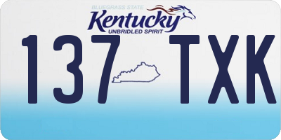 KY license plate 137TXK