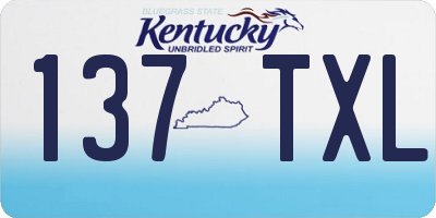 KY license plate 137TXL