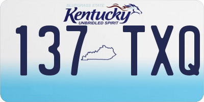 KY license plate 137TXQ