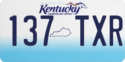 KY license plate 137TXR