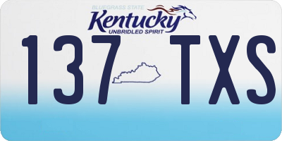 KY license plate 137TXS