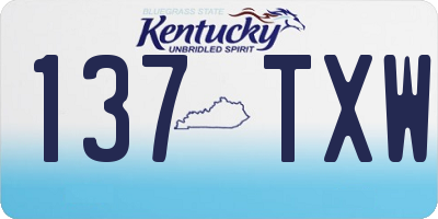 KY license plate 137TXW