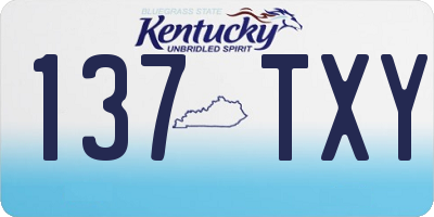 KY license plate 137TXY