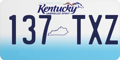 KY license plate 137TXZ