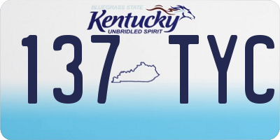 KY license plate 137TYC