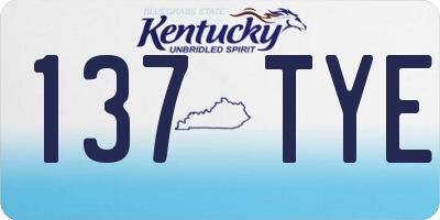 KY license plate 137TYE