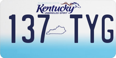 KY license plate 137TYG