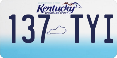 KY license plate 137TYI