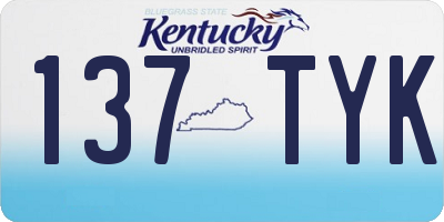 KY license plate 137TYK