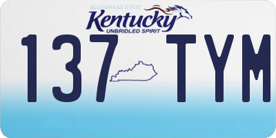 KY license plate 137TYM