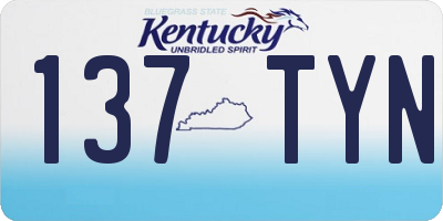 KY license plate 137TYN