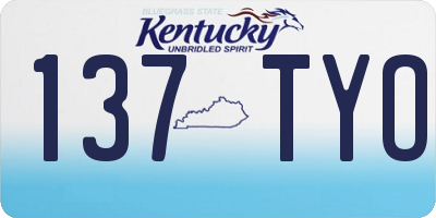 KY license plate 137TYO