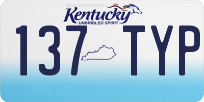KY license plate 137TYP
