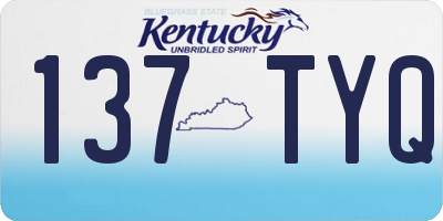 KY license plate 137TYQ