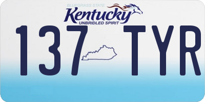 KY license plate 137TYR