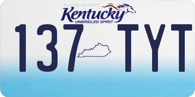 KY license plate 137TYT