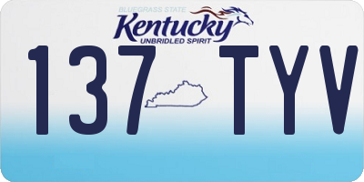 KY license plate 137TYV