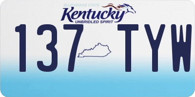 KY license plate 137TYW