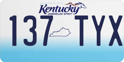 KY license plate 137TYX