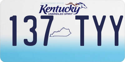 KY license plate 137TYY