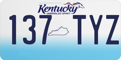 KY license plate 137TYZ