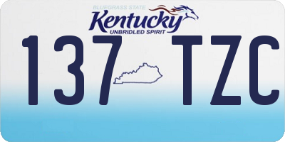 KY license plate 137TZC