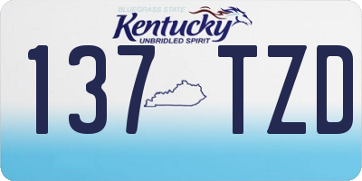 KY license plate 137TZD