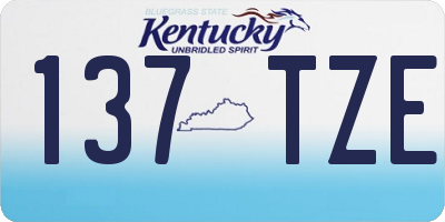 KY license plate 137TZE