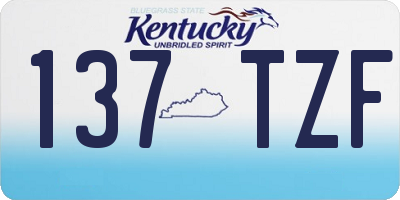 KY license plate 137TZF