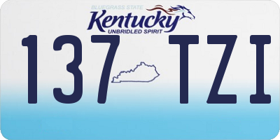KY license plate 137TZI
